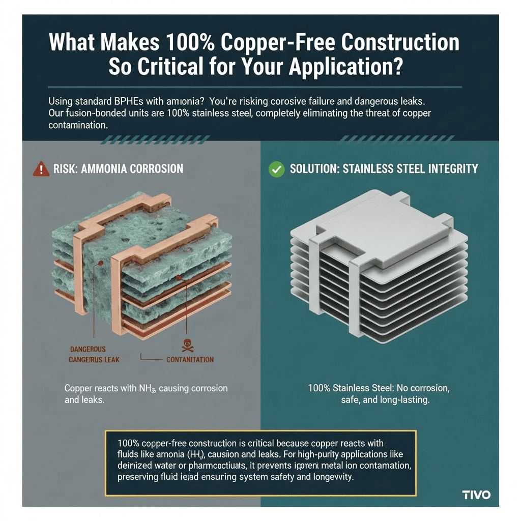Diagram showing ammonia corrosion on copper brazing