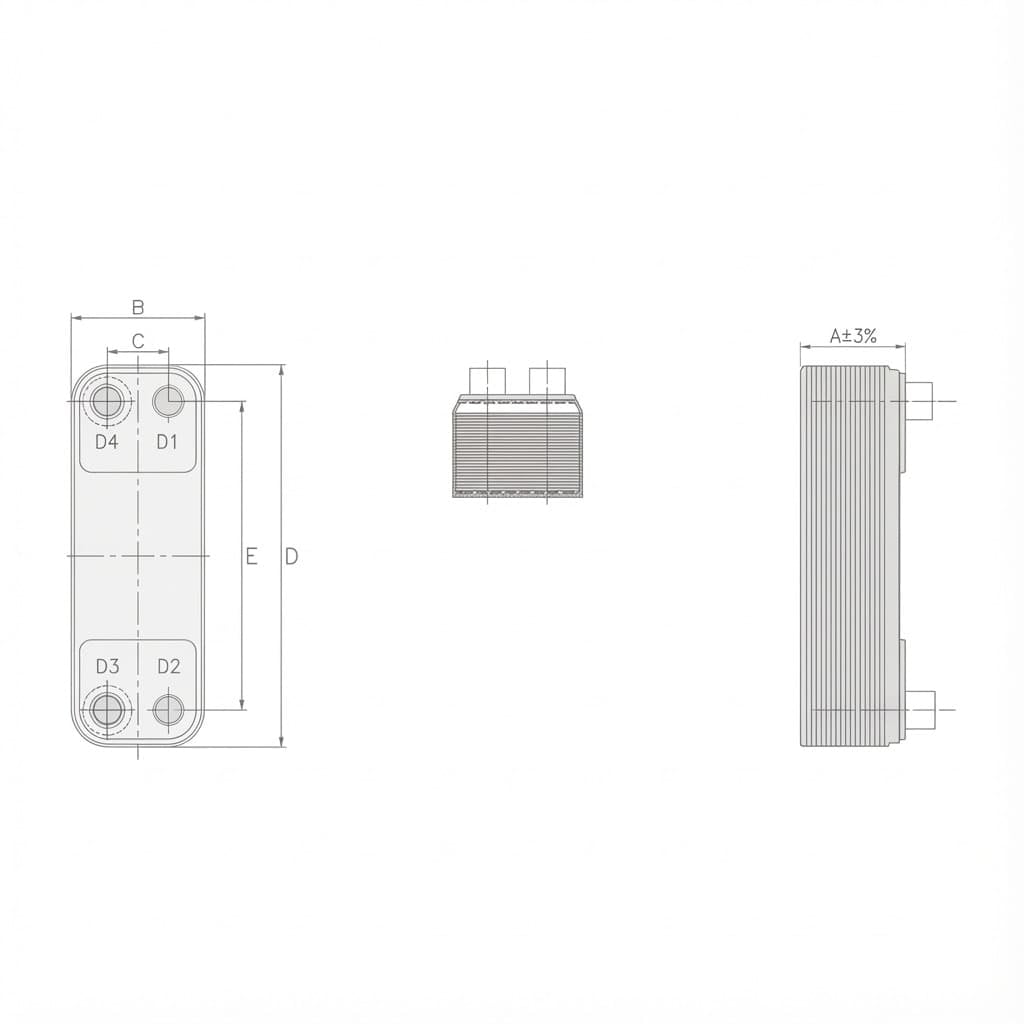 CO2 Heat Exchanger Dimension Drawing