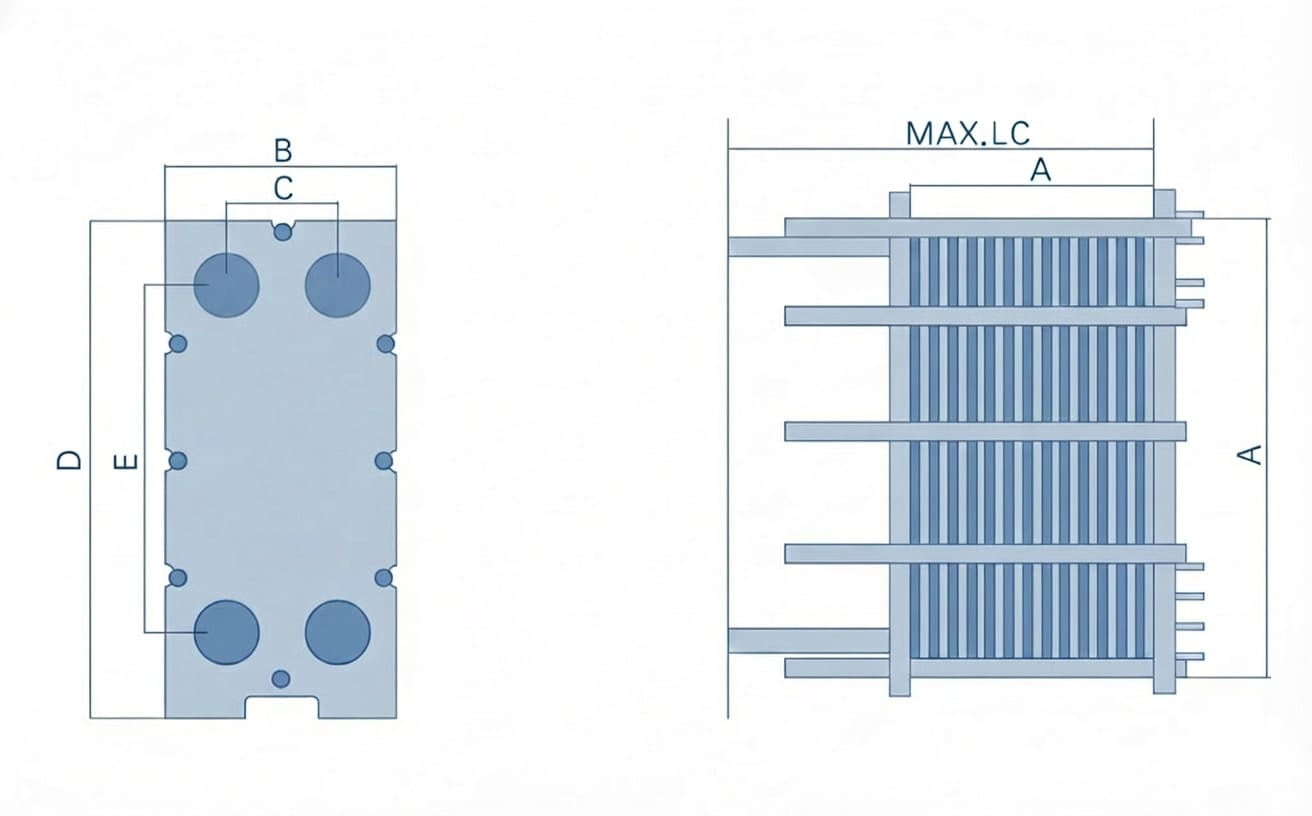 Heat Exchanger Dimensional Diagram