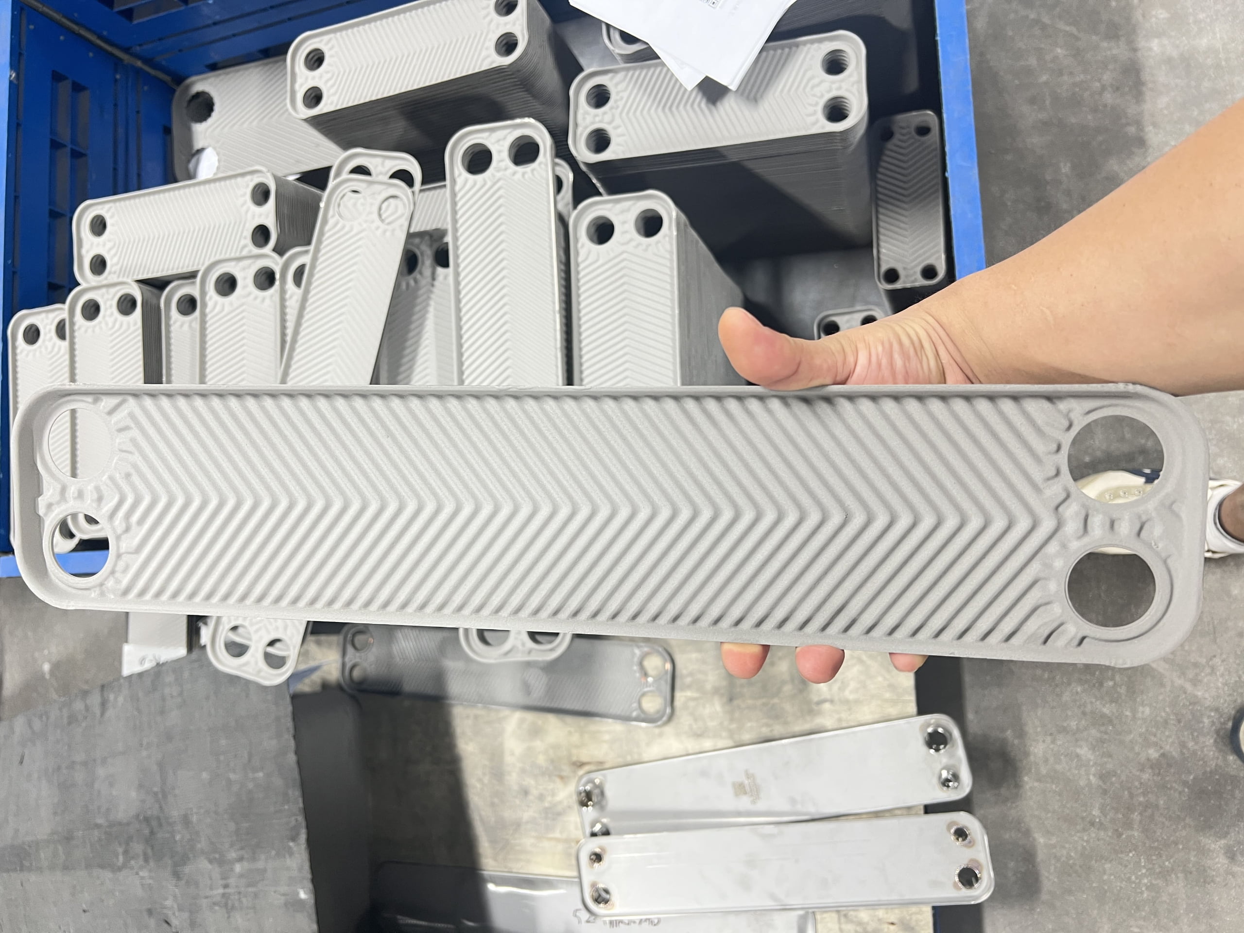 Microscopic view of metal lattice structure