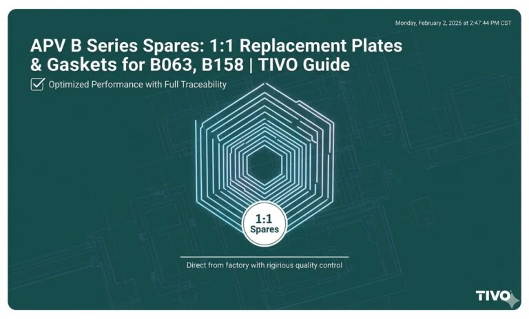 APV B Series Spares: 1:1 Replacement Plates & Gaskets for B063, B134, B158