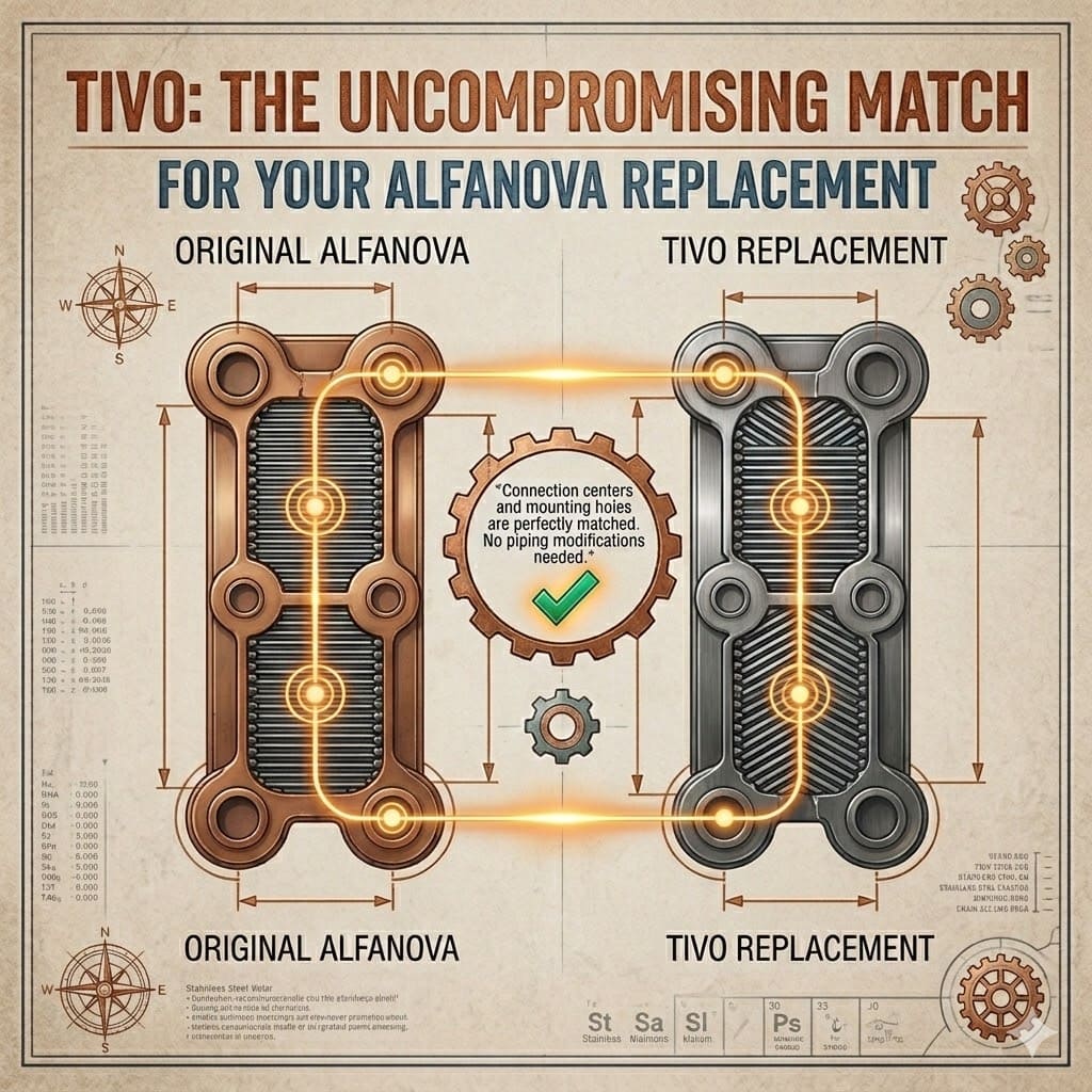 Technical drawing comparison of connection centers
