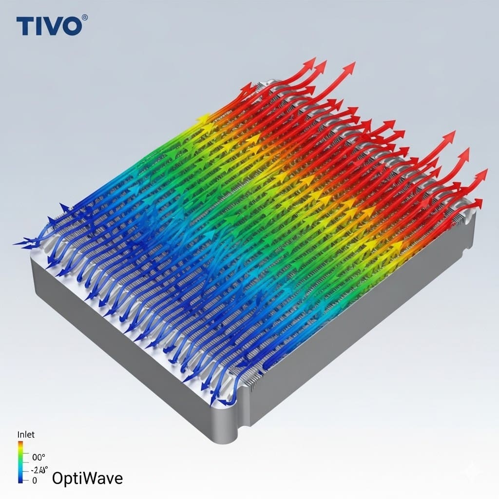 OptiWave design corrugation detail on heat exchanger plate