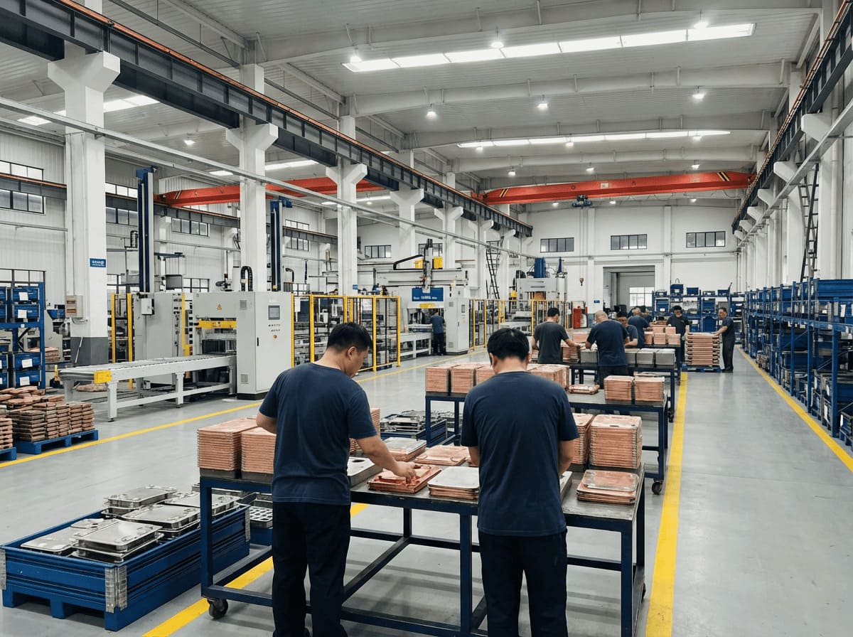 Assembling - Precision assembly of heat exchanger components