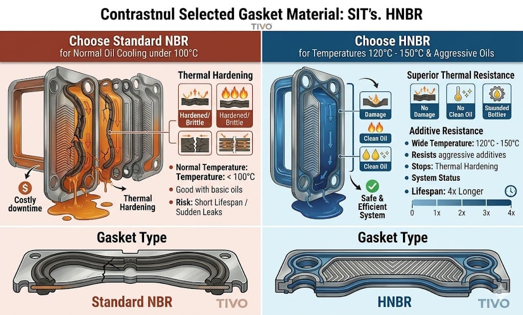 HNBR vs Standard NBR for oil cooling gaskets