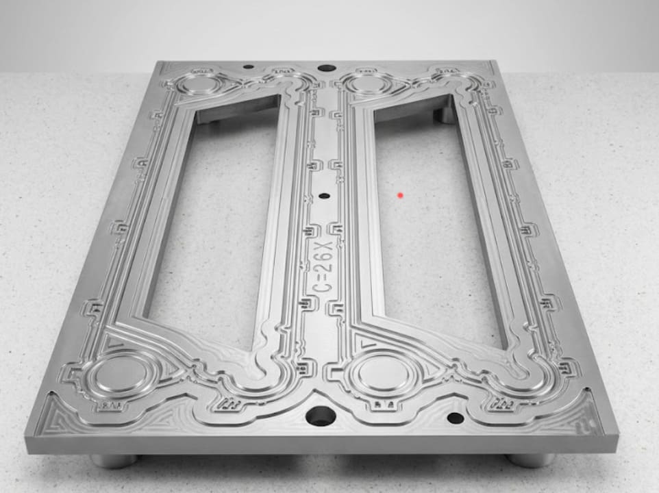 High precision mold for plate heat exchanger gaskets