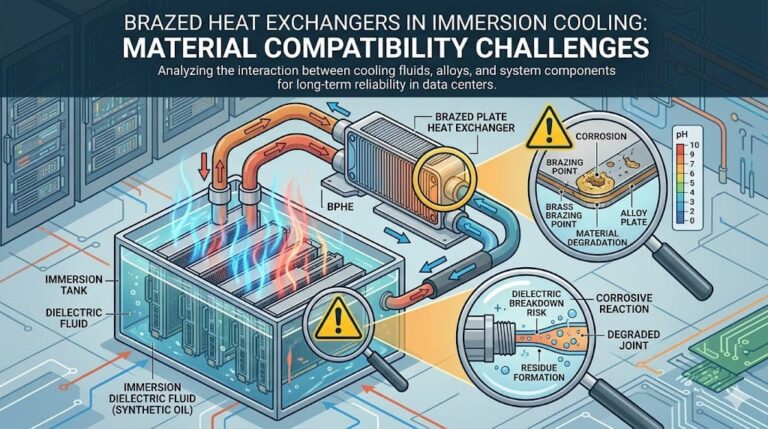 Brazed Heat Exchangers in Immersion Cooling: Material Compatibility Challenges.