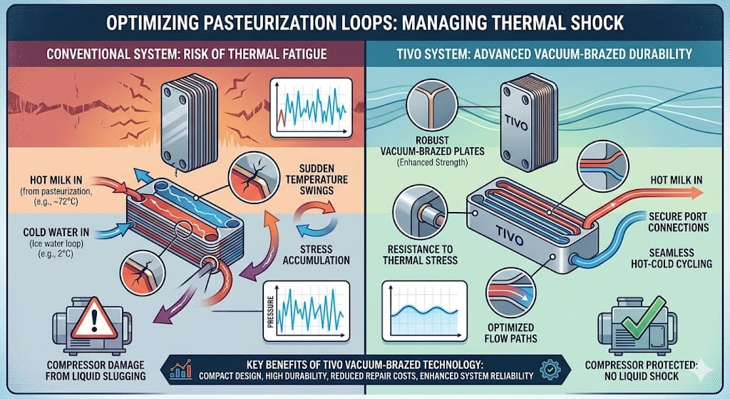Minimize thermal shock pasteurization