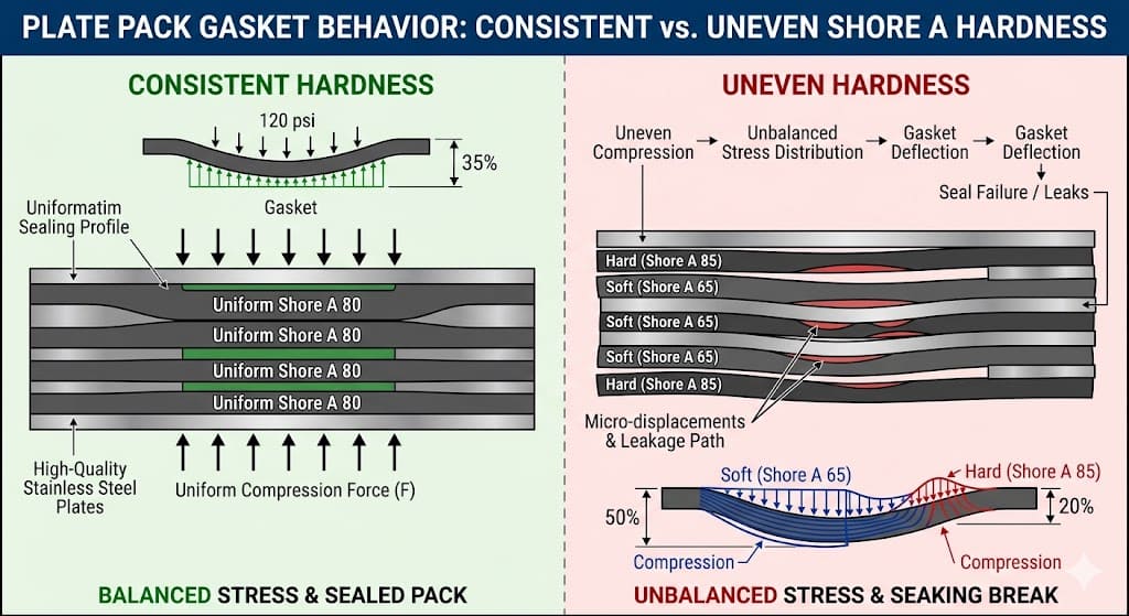 Shore A Hardness testing