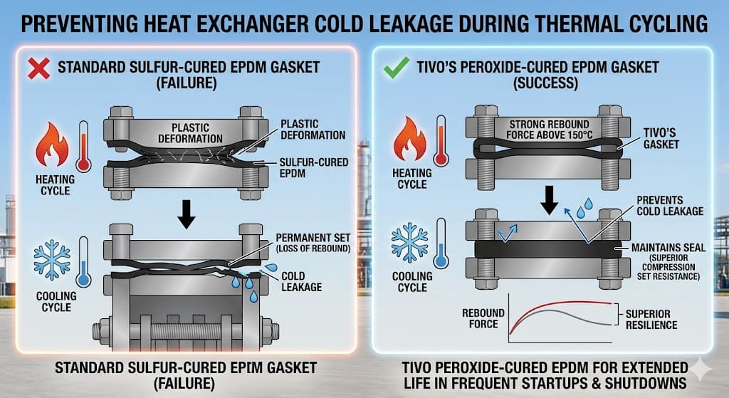 Heat exchanger cold leakage prevention