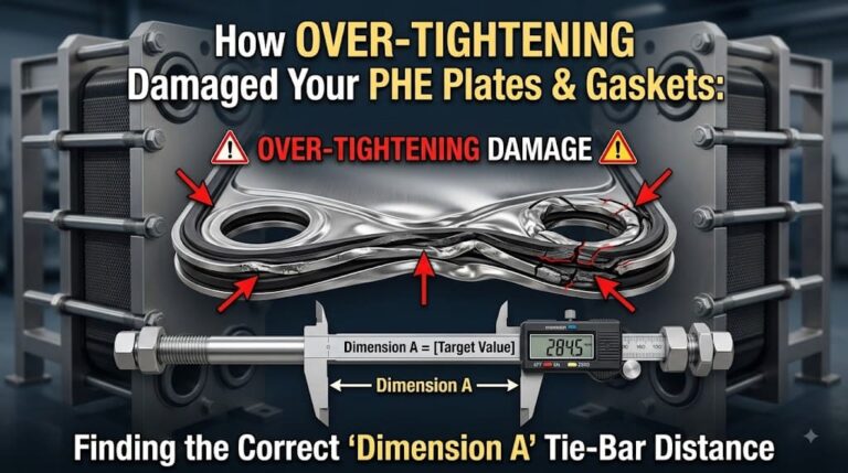 How Over-Tightening Damaged Your PHE Plates & Gaskets: Finding the Correct "Dimension A" Tie-Bar Distance