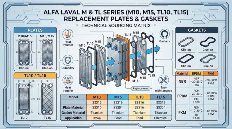 Alfa Laval M & TL Series (M10, M15, TL10, TL15) Replacement Plates & Gaskets: Technical Sourcing Matrix